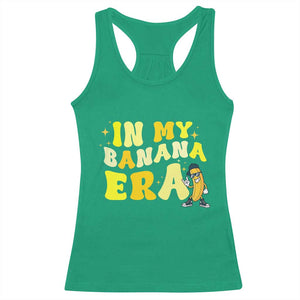 Funny In My Banana Era Graphic Racerback Tank Top Retro Fruit Lover TS12 Irish Green Print Your Wear