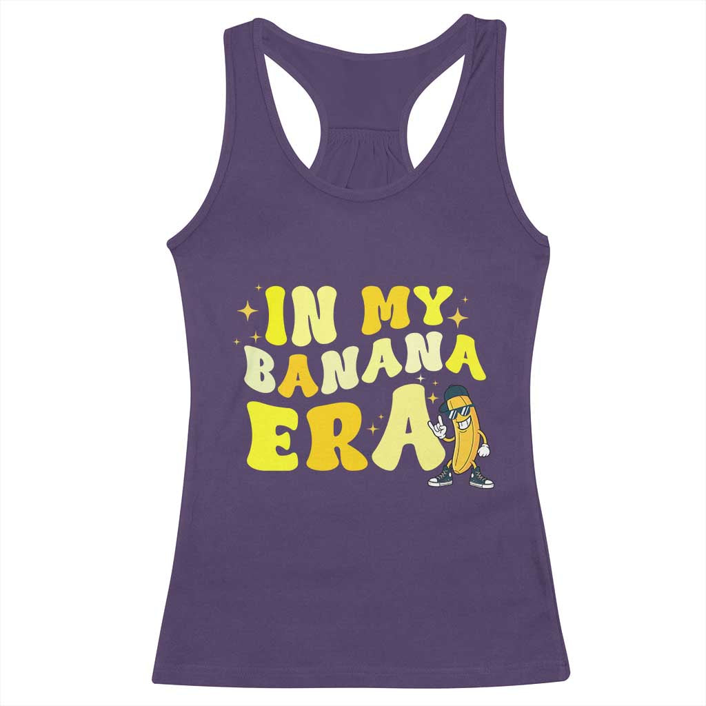 Funny In My Banana Era Graphic Racerback Tank Top Retro Fruit Lover TS12 Purple Print Your Wear