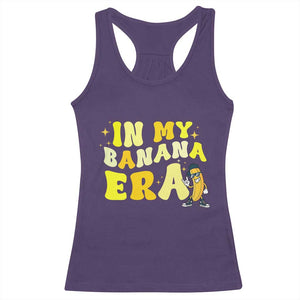 Funny In My Banana Era Graphic Racerback Tank Top Retro Fruit Lover TS12 Purple Print Your Wear