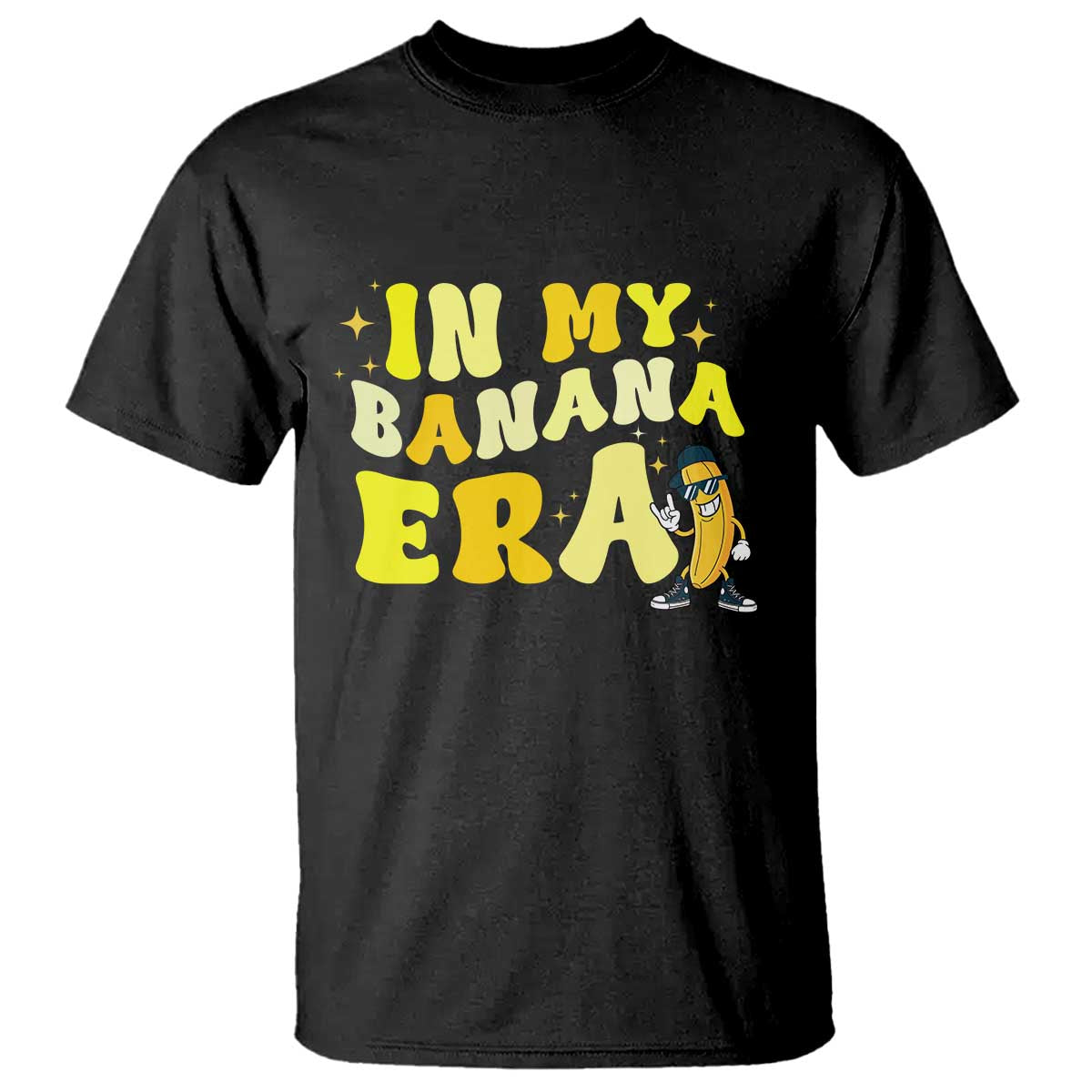 Funny In My Banana Era Graphic T Shirt Retro Fruit Lover TS12 Black Print Your Wear