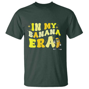 Funny In My Banana Era Graphic T Shirt Retro Fruit Lover TS12 Dark Forest Green Print Your Wear