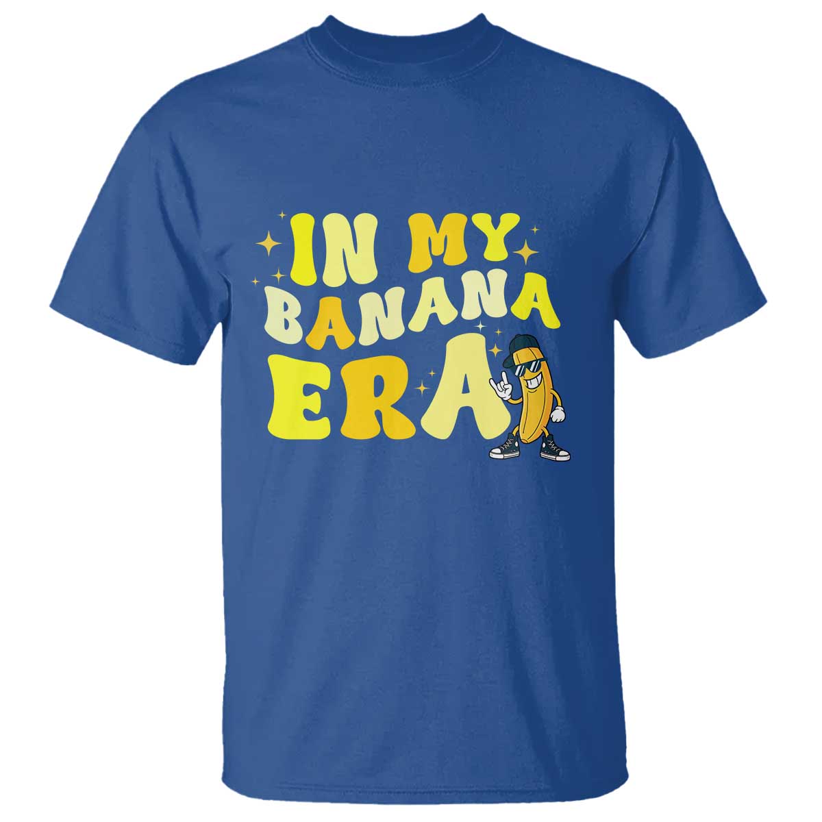 Funny In My Banana Era Graphic T Shirt Retro Fruit Lover TS12 Royal Blue Print Your Wear