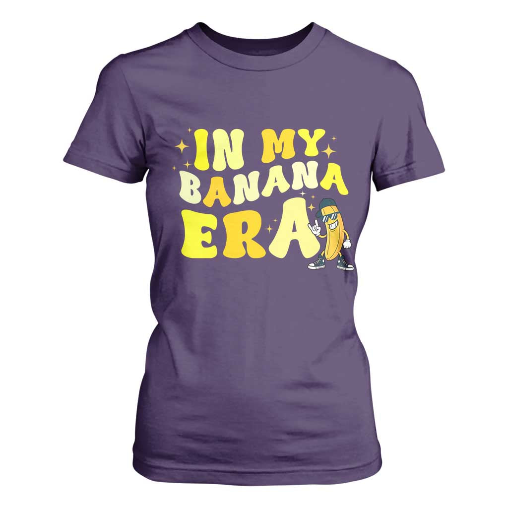 Funny In My Banana Era Graphic T Shirt For Women Retro Fruit Lover TS12 Purple Print Your Wear