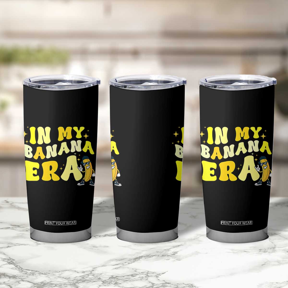 Funny In My Banana Era Graphic Tumbler Cup Retro Fruit Lover TS12 Print Your Wear