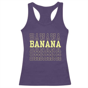 Banana Layered Text Graphic Racerback Tank Top Banana Lover Gift TS12 Purple Print Your Wear