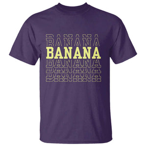 Banana Layered Text Graphic T Shirt Banana Lover Gift TS12 Purple Print Your Wear