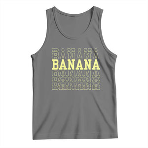 Banana Layered Text Graphic Tank Top Banana Lover Gift TS12 Black Heather Print Your Wear