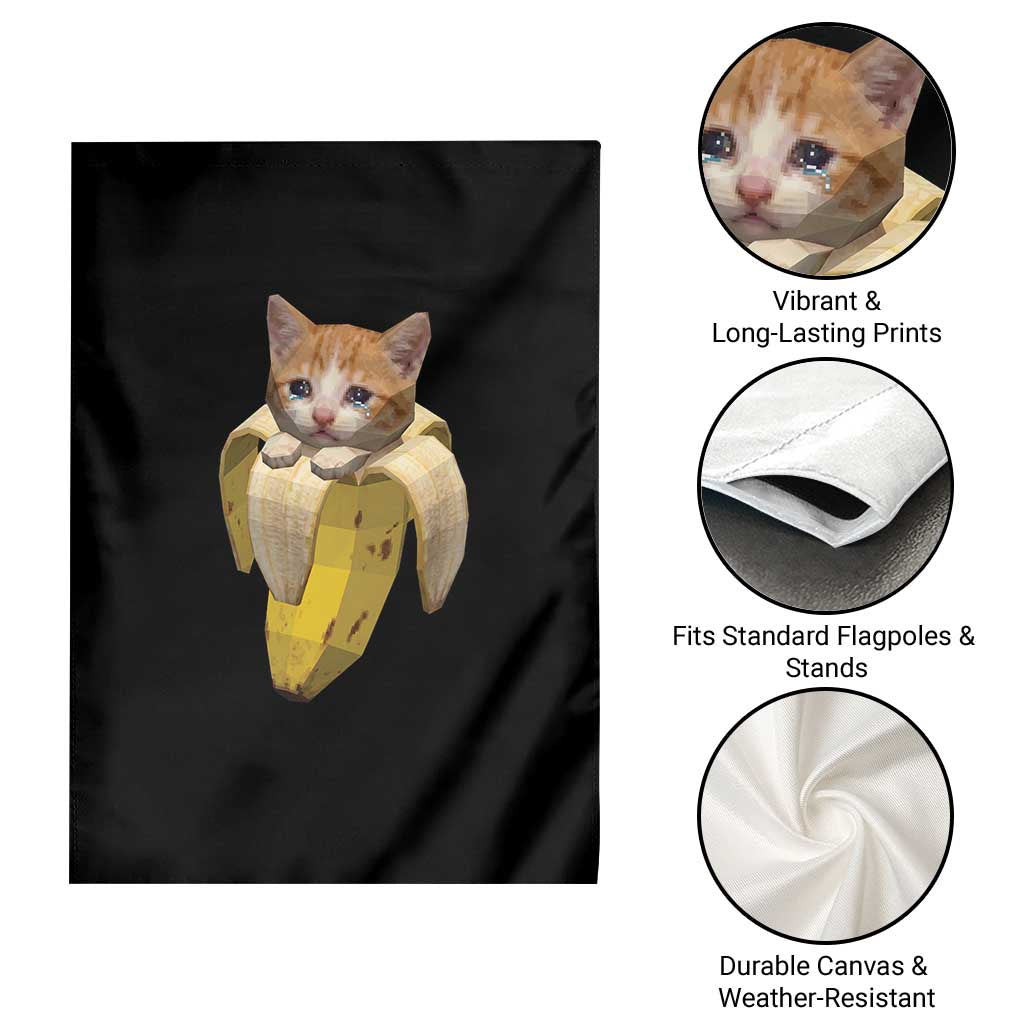 Funny Bananacat Meme Lover Garden Flag Cute Kitty Banana Costume TS12 Print Your Wear