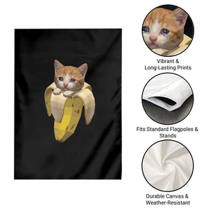 Funny Bananacat Meme Lover Garden Flag Cute Kitty Banana Costume TS12 Print Your Wear