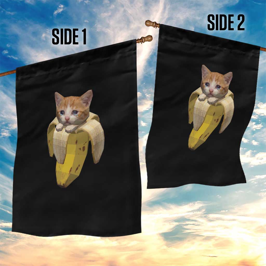 Funny Bananacat Meme Lover Garden Flag Cute Kitty Banana Costume TS12 Print Your Wear