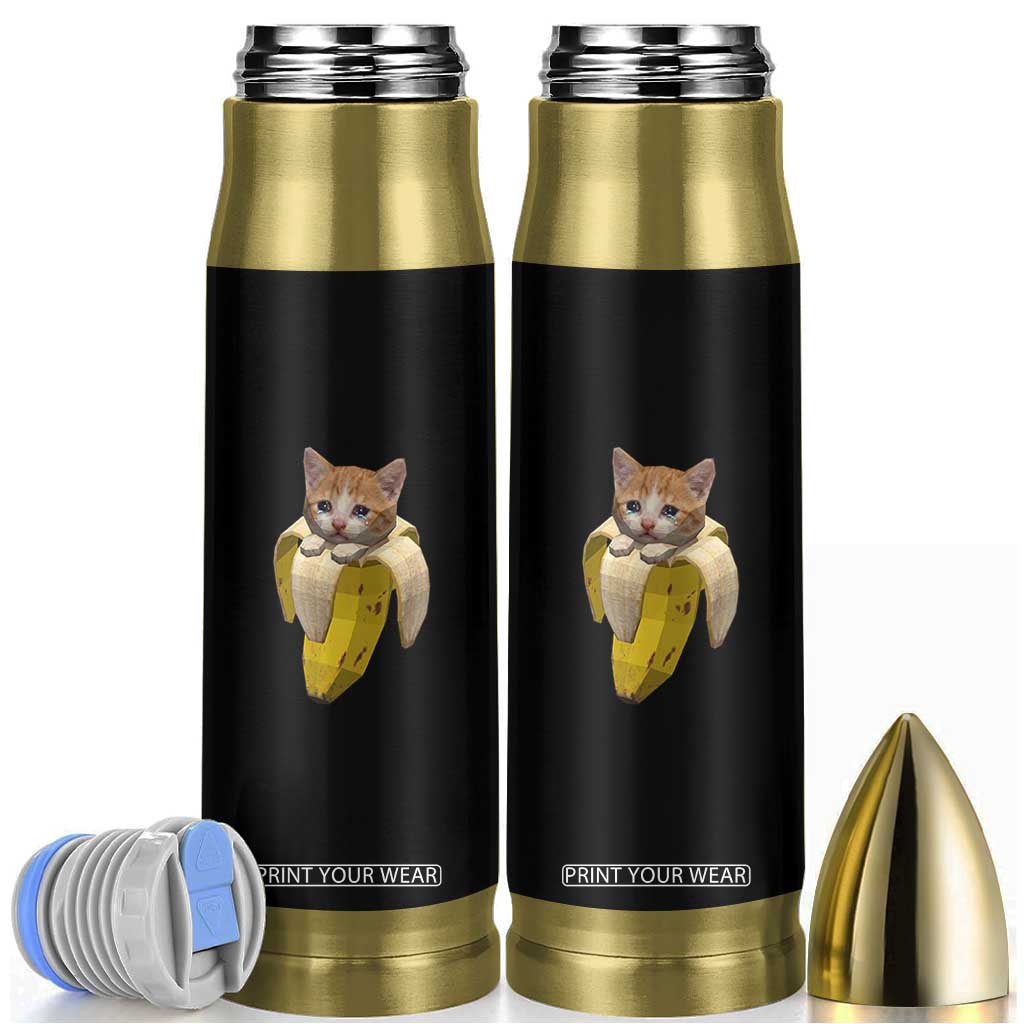 Funny Bananacat Meme Lover Bullet Tumbler Cute Kitty Banana Costume TS12 Black Print Your Wear