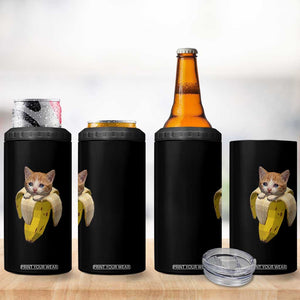 Funny Bananacat Meme Lover 4 in 1 Can Cooler Tumbler Cute Kitty Banana Costume TS12 Print Your Wear