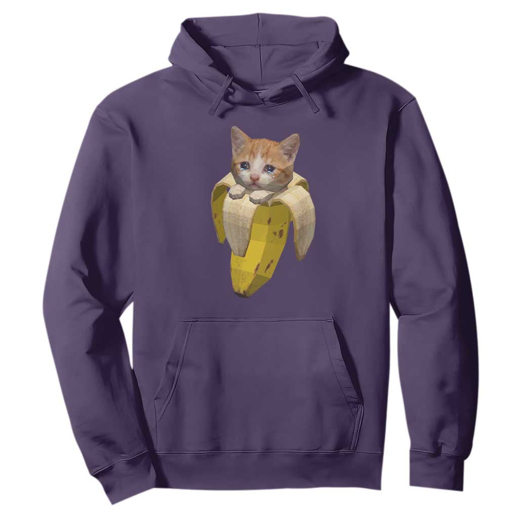 Funny Bananacat Meme Lover Hoodie Cute Kitty Banana Costume TS12 Purple Print Your Wear