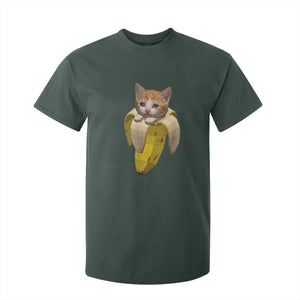 Funny Bananacat Meme Lover T Shirt For Kid Cute Kitty Banana Costume TS12 Dark Forest Green Print Your Wear