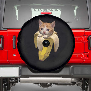 Funny Bananacat Meme Lover Spare Tire Cover Cute Kitty Banana Costume TS12 Black Print Your Wear