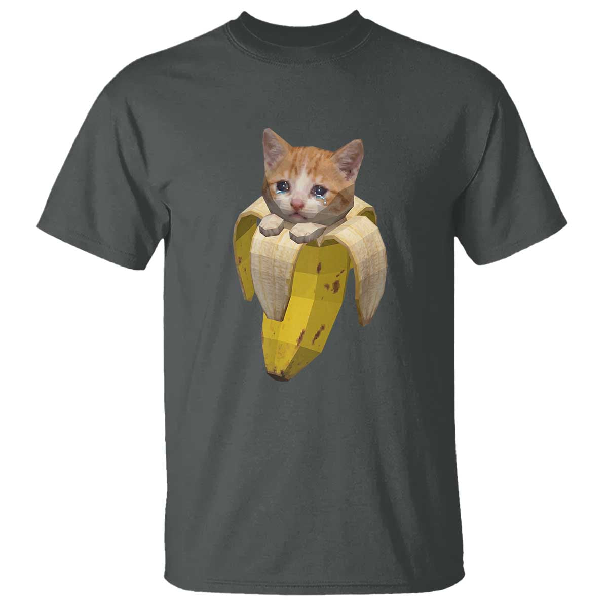 Funny Bananacat Meme Lover T Shirt Cute Kitty Banana Costume TS12 Dark Heather Print Your Wear