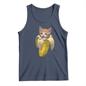 Funny Bananacat Meme Lover Tank Top Cute Kitty Banana Costume TS12 Navy Print Your Wear