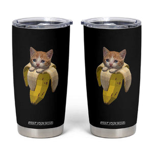 Funny Bananacat Meme Lover Tumbler Cup Cute Kitty Banana Costume TS12 Black Print Your Wear