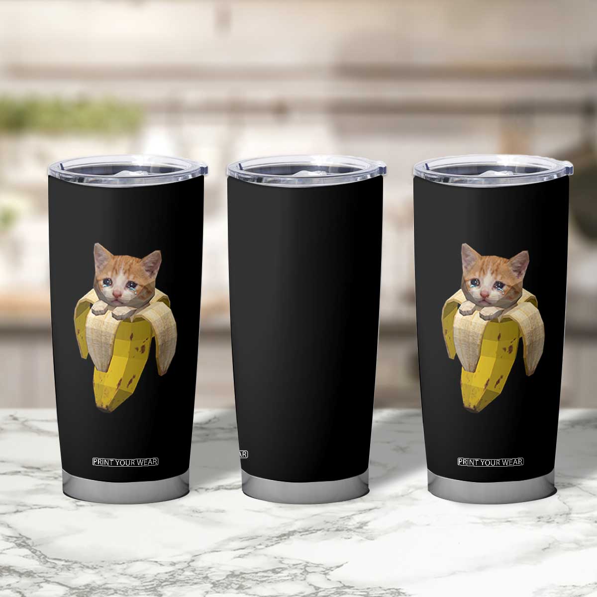 Funny Bananacat Meme Lover Tumbler Cup Cute Kitty Banana Costume TS12 Print Your Wear