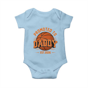 Personalized Basketball Daddy Baby Onesie Custom Number First Time Dad Pregnancy Announcement TS12 Light Blue Print Your Wear