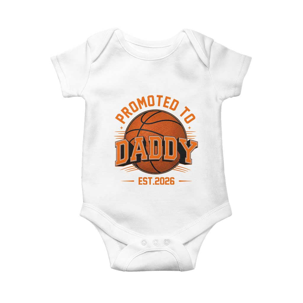 Personalized Basketball Daddy Baby Onesie Custom Number First Time Dad Pregnancy Announcement TS12 White Print Your Wear