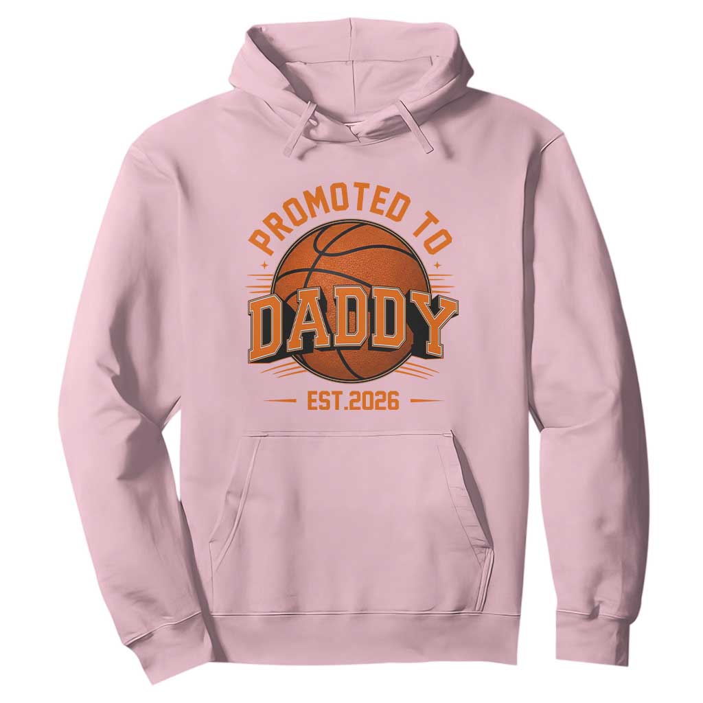 Personalized Basketball Daddy Hoodie Custom Number First Time Dad Pregnancy Announcement TS12 Light Pink Print Your Wear