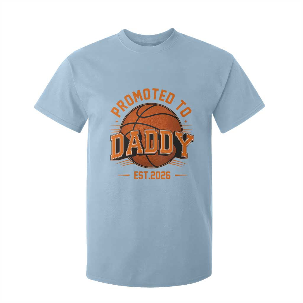 Personalized Basketball Daddy T Shirt For Kid Custom Number First Time Dad Pregnancy Announcement TS12 Light Blue Print Your Wear