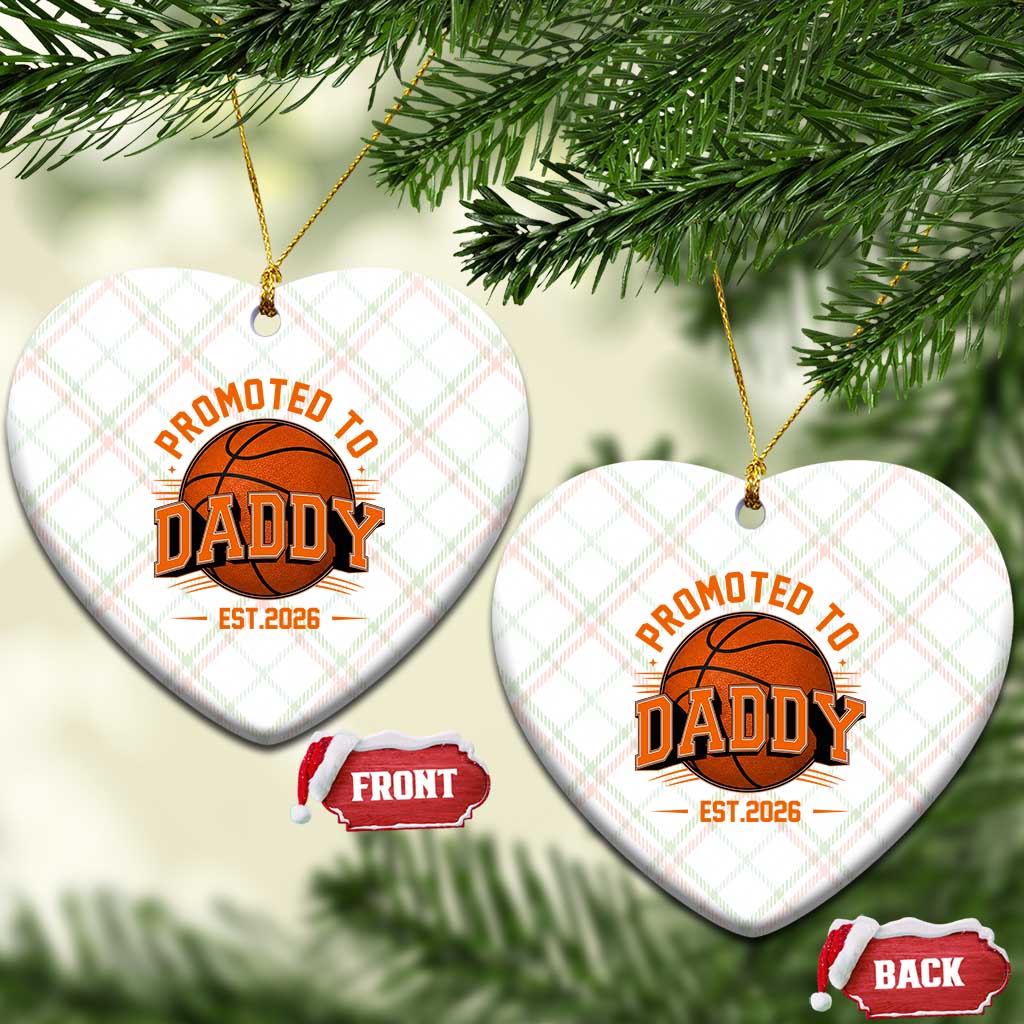Personalized Basketball Daddy Ceramic Ornament Custom Number First Time Dad Pregnancy Announcement TS12 Print Your Wear