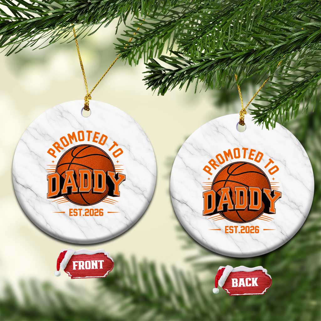 Personalized Basketball Daddy Ceramic Ornament Custom Number First Time Dad Pregnancy Announcement TS12 1pc White Marble Print Your Wear