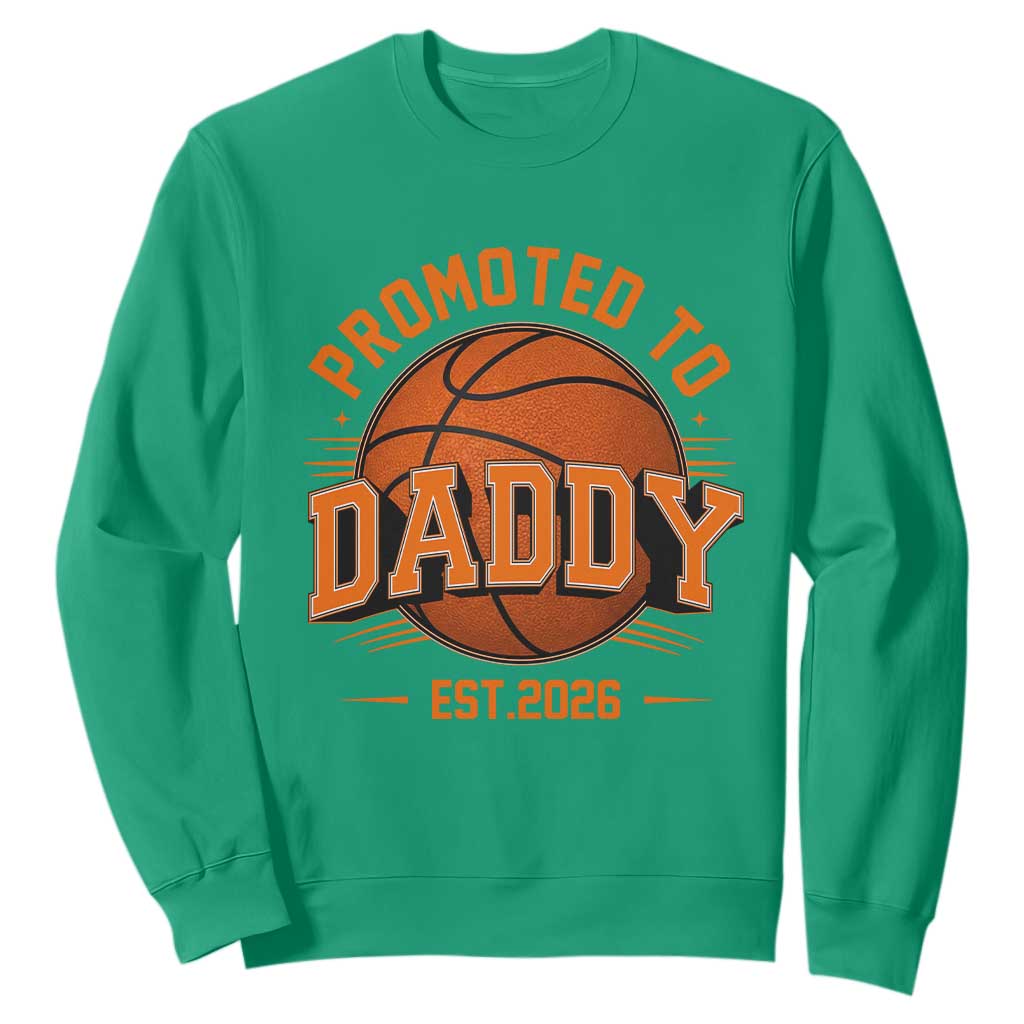Personalized Basketball Daddy Sweatshirt Custom Number First Time Dad Pregnancy Announcement TS12 Irish Green Print Your Wear