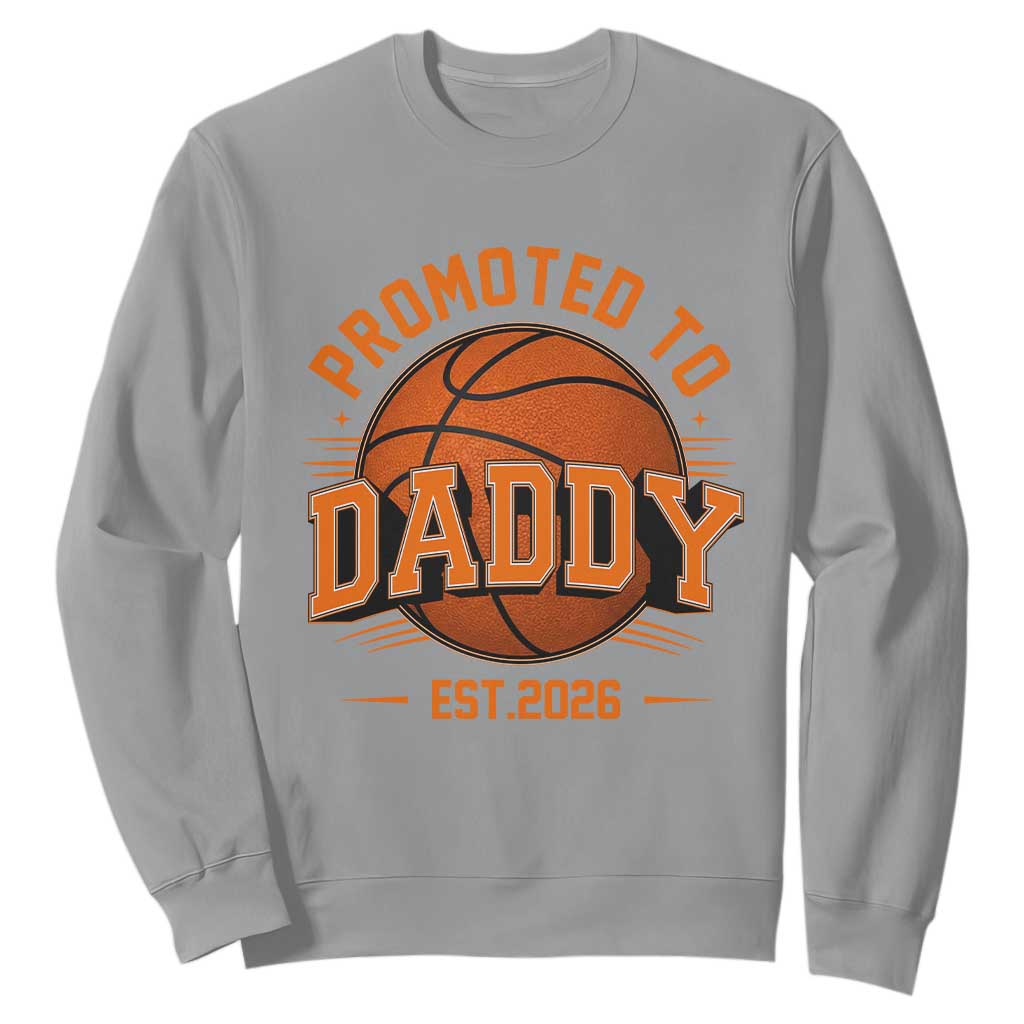 Personalized Basketball Daddy Sweatshirt Custom Number First Time Dad Pregnancy Announcement TS12 Sport Gray Print Your Wear