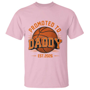 Personalized Basketball Daddy T Shirt Custom Number First Time Dad Pregnancy Announcement TS12 Light Pink Print Your Wear