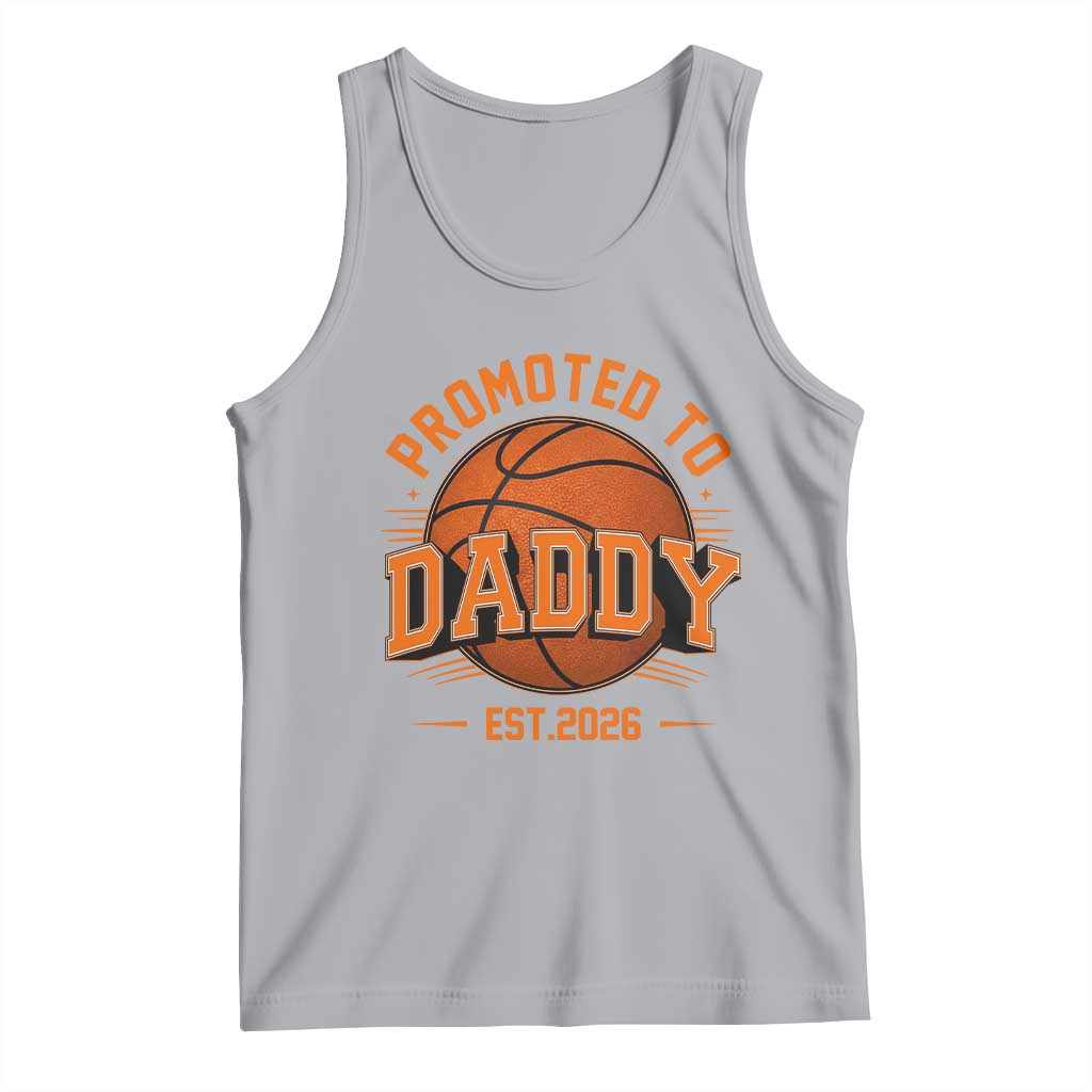 Personalized Basketball Daddy Tank Top Custom Number First Time Dad Pregnancy Announcement TS12 Athletic Heather Print Your Wear