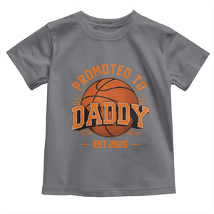 Personalized Basketball Daddy Toddler T Shirt Custom Number First Time Dad Pregnancy Announcement TS12 Charcoal Print Your Wear