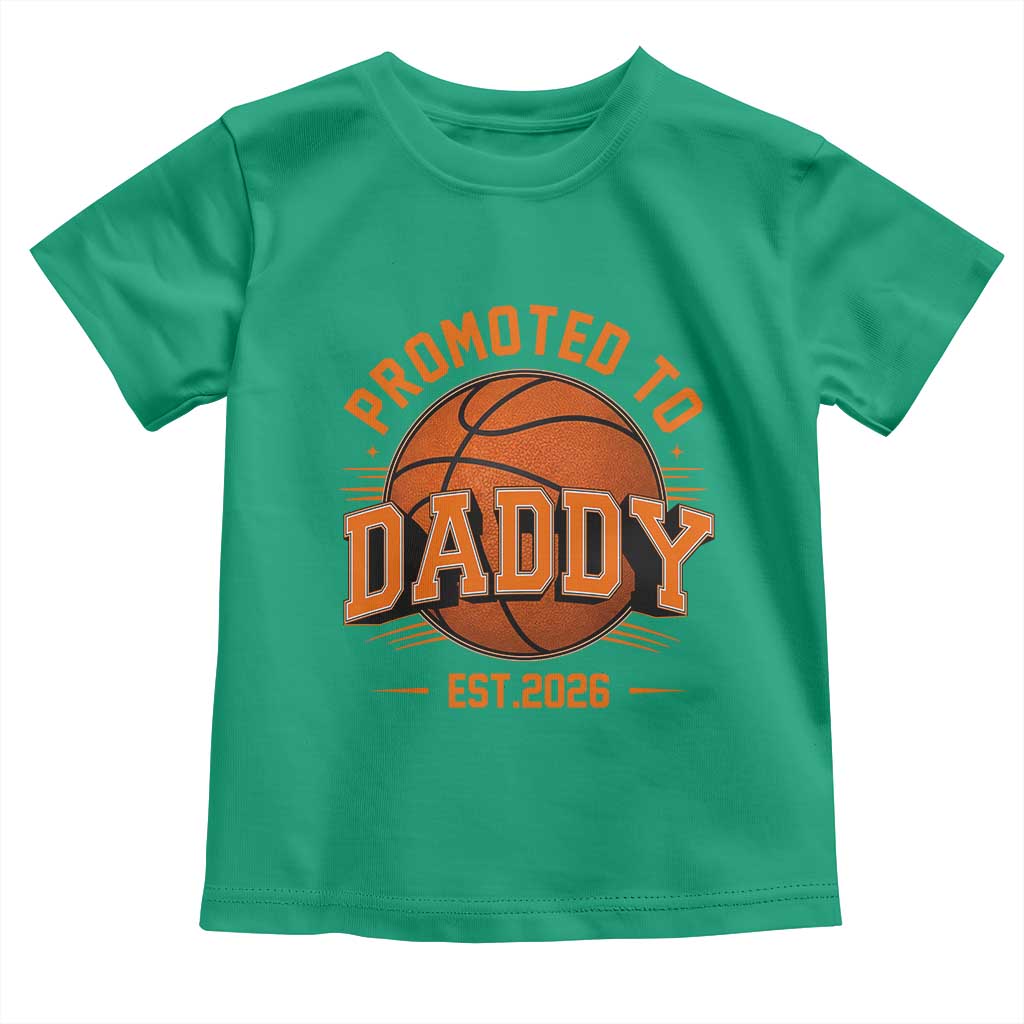 Personalized Basketball Daddy Toddler T Shirt Custom Number First Time Dad Pregnancy Announcement TS12 Irish Green Print Your Wear