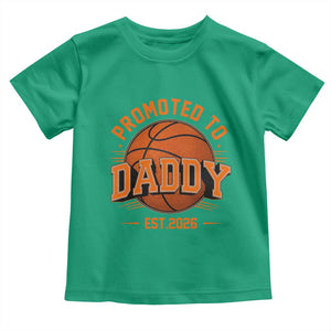 Personalized Basketball Daddy Toddler T Shirt Custom Number First Time Dad Pregnancy Announcement TS12 Irish Green Print Your Wear