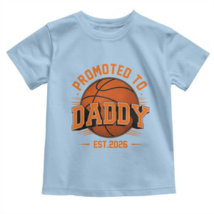 Personalized Basketball Daddy Toddler T Shirt Custom Number First Time Dad Pregnancy Announcement TS12 Light Blue Print Your Wear