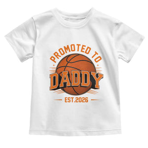 Personalized Basketball Daddy Toddler T Shirt Custom Number First Time Dad Pregnancy Announcement TS12 White Print Your Wear