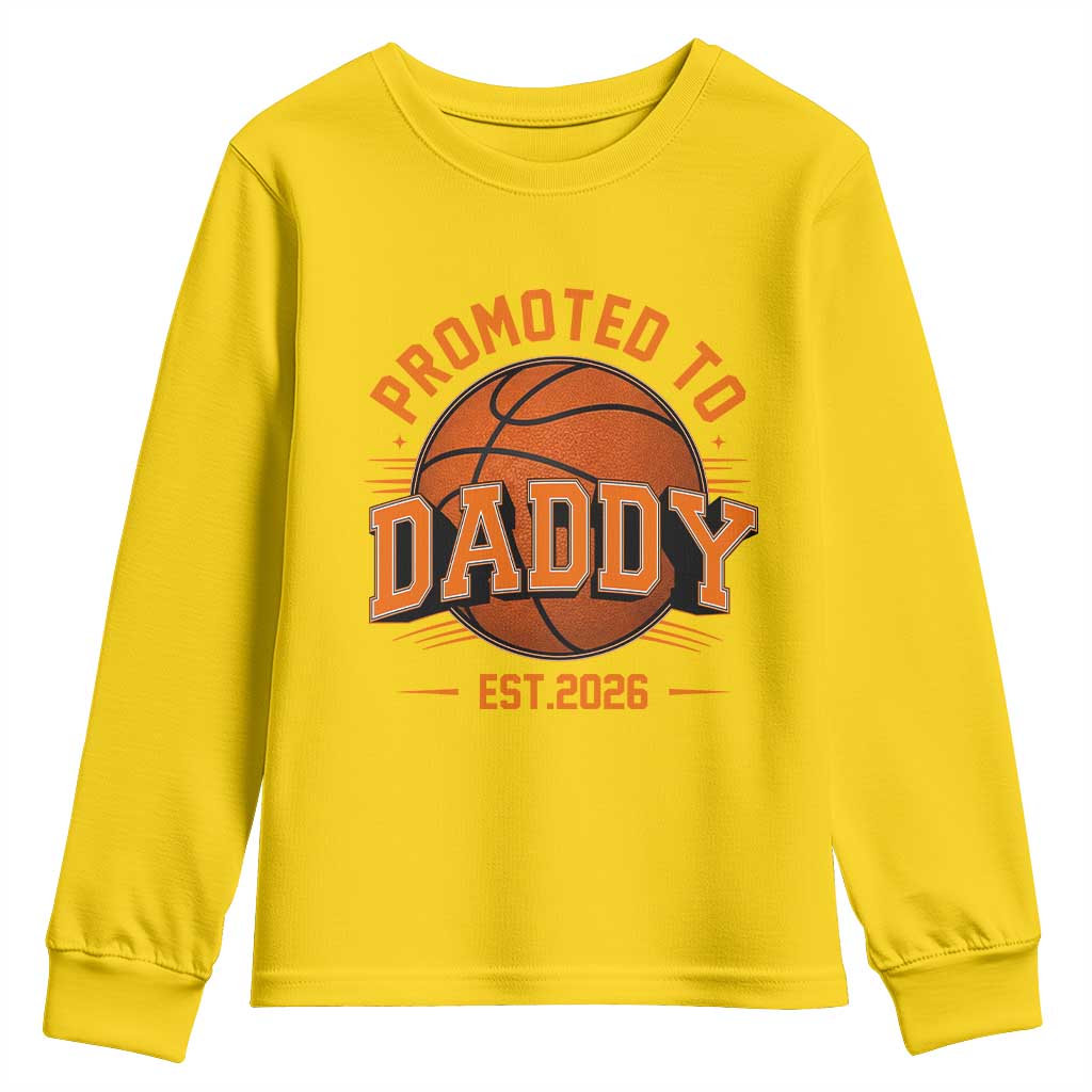 Personalized Basketball Daddy Youth Sweatshirt Custom Number First Time Dad Pregnancy Announcement TS12 Daisy Print Your Wear