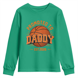 Personalized Basketball Daddy Youth Sweatshirt Custom Number First Time Dad Pregnancy Announcement TS12 Irish Green Print Your Wear