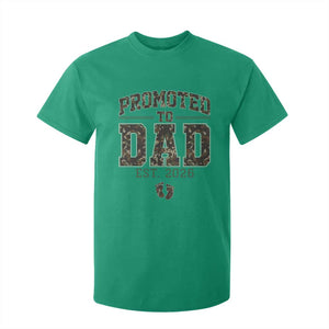 Camouflage Promoted To Dad Est 2026 T Shirt For Kid Camo Pregnancy Announcement Graphic TS12 Irish Green Print Your Wear