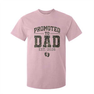 Camouflage Promoted To Dad Est 2026 T Shirt For Kid Camo Pregnancy Announcement Graphic TS12 Light Pink Print Your Wear