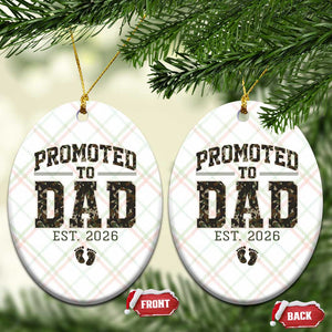 Camouflage Promoted To Dad Est 2026 Ceramic Ornament Camo Pregnancy Announcement Graphic TS12 Print Your Wear