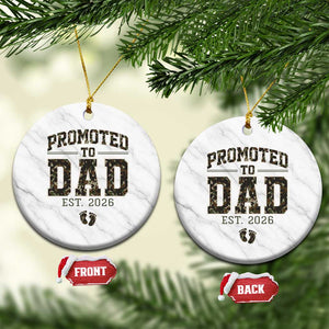 Camouflage Promoted To Dad Est 2026 Ceramic Ornament Camo Pregnancy Announcement Graphic TS12 1pc White Marble Print Your Wear