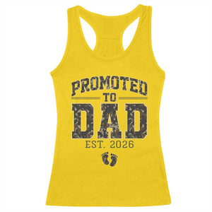 Camouflage Promoted To Dad Est 2026 Racerback Tank Top Camo Pregnancy Announcement Graphic TS12 Daisy Print Your Wear