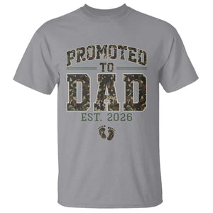 Camouflage Promoted To Dad Est 2026 T Shirt Camo Pregnancy Announcement Graphic TS12 Sport Gray Print Your Wear