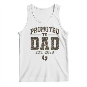 Camouflage Promoted To Dad Est 2026 Tank Top Camo Pregnancy Announcement Graphic TS12 White Print Your Wear