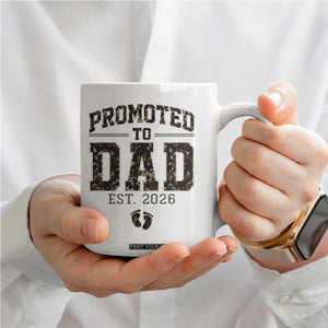 Camouflage Promoted To Dad Est 2026 Coffee Mug Camo Pregnancy Announcement Graphic TS12 Print Your Wear