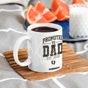 Camouflage Promoted To Dad Est 2026 Coffee Mug Camo Pregnancy Announcement Graphic TS12 Print Your Wear