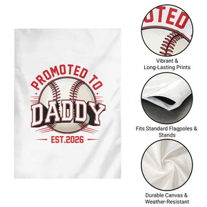 Promoted To Dad 2026 Baseball Garden Flag First Time Father Sports Lover TS12 Print Your Wear